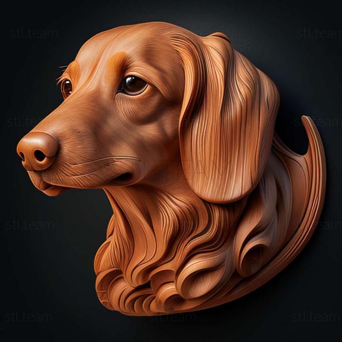 3D model Dachshund dog (STL)